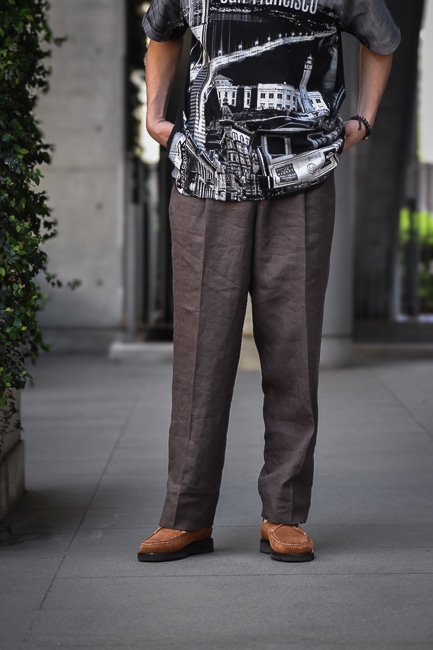 Kaptain Sunshine Shoecut Slacks Brown ▶️ Meadow Store