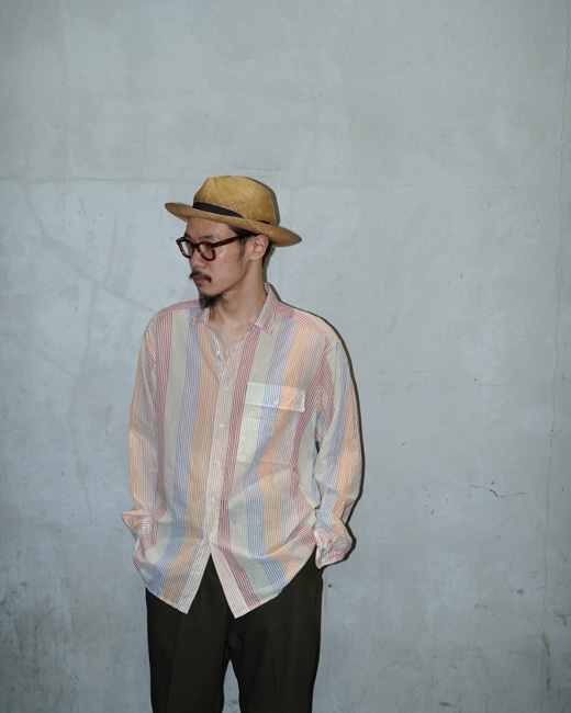 KAPTAIN SUNSHINE/キャプテンサンシャイン Safari Shirt [Multi Stripe]