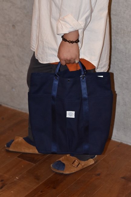 POST O'ALLS/ポストオーバーオールズ POS-Tote - Cotton Canvas [Navy