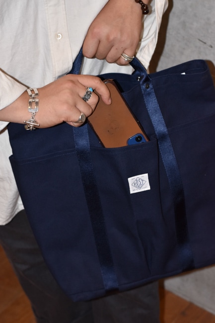 POST O'ALLS/ポストオーバーオールズ POS-Tote - Cotton Canvas [Navy