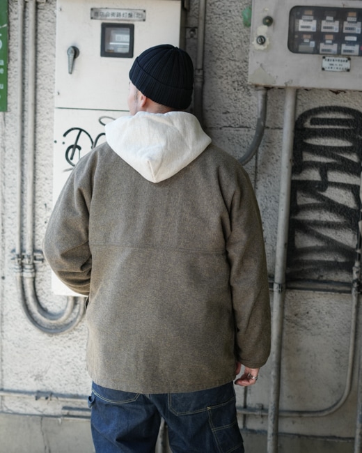 SASSAFRAS/ササフラス Digs Crew Carde Jacket - Tweedy Cotton [Beige]