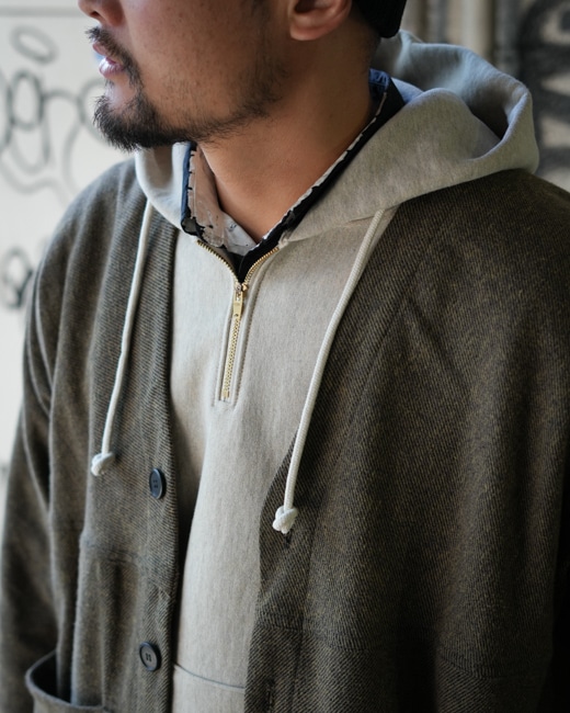 SASSAFRAS/ササフラス Digs Crew Carde Jacket - Tweedy Cotton [Beige]