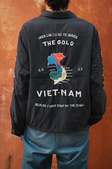 Gold / ゴールド Cotton Rayon Vietnam Jacket Aged Model “VIET-NAM 