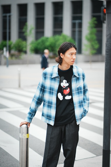 Somom&co. ハンティングチェックジャケット スイングトップジャケット メンズ シャツ チェック シャツ