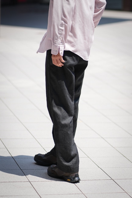 k*m様 BONCOURA ワンタックトラウザー ウェストポイントブラックデニム Pegtop Pants English Twill black – BONCOURA Official Online