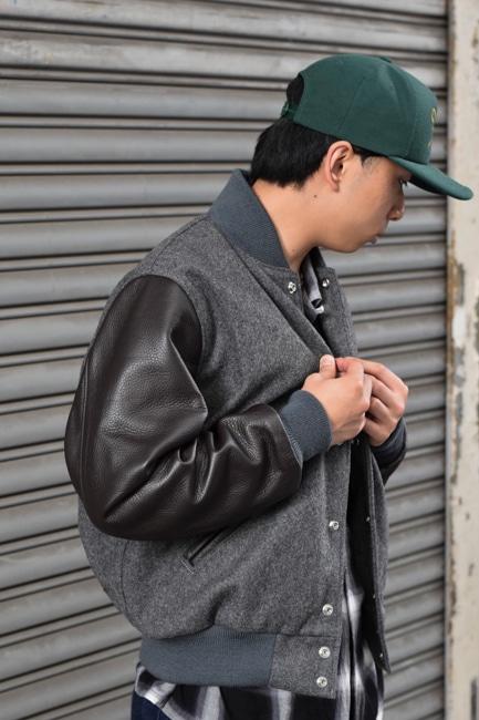 SETTLEMIRE'S/セトルマイヤーズ LOFTMAN別注 Versity Jacekt Soft Leather Sleeve 20241001