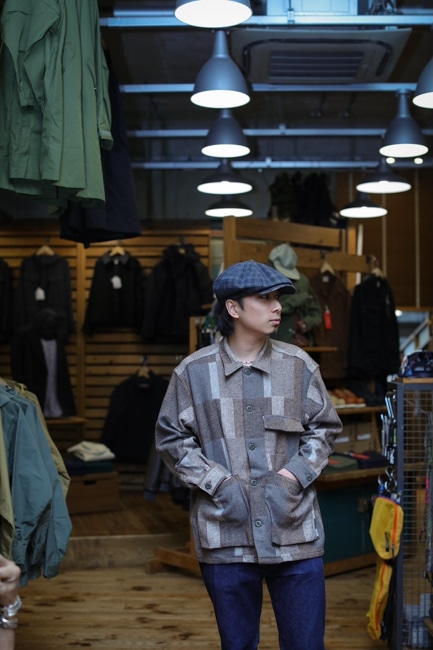 SASSAFRAS/ササフラス Digs Crew Half - Cotton Tweed Patch