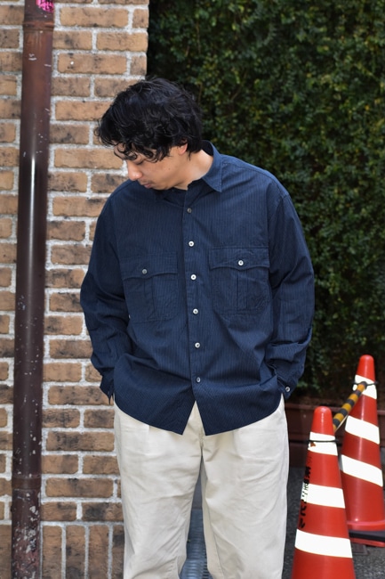Porter Classic/ポータークラシック Roll Up Shirt - Pin Stripe