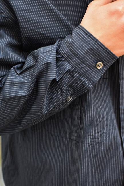 Porter Classic/ポータークラシック Roll Up Shirt - Pin Stripe