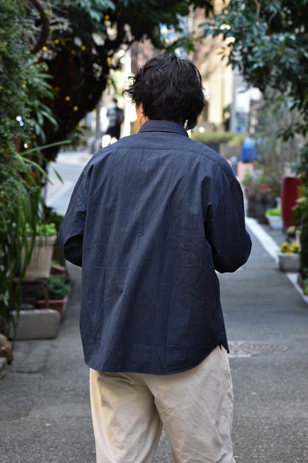 Porter Classic/ポータークラシック Roll Up Shirt - Pin Stripe Porter Classic/ポータークラシック Roll Up Shirt - Pin Stripe