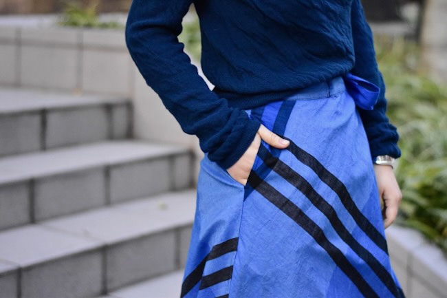 ENGINEERED GARMENTS/エンジニアド ガーメンツ Wrap Skirt [Blue