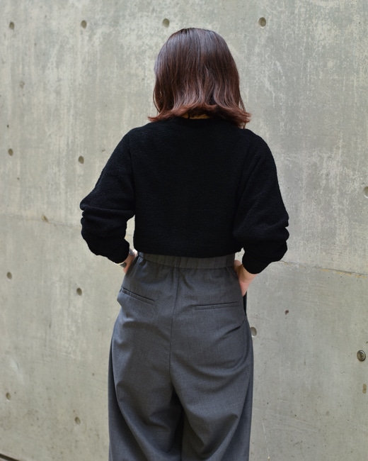 LOEFF/ロエフ ブークレショートカーディガン [Black]