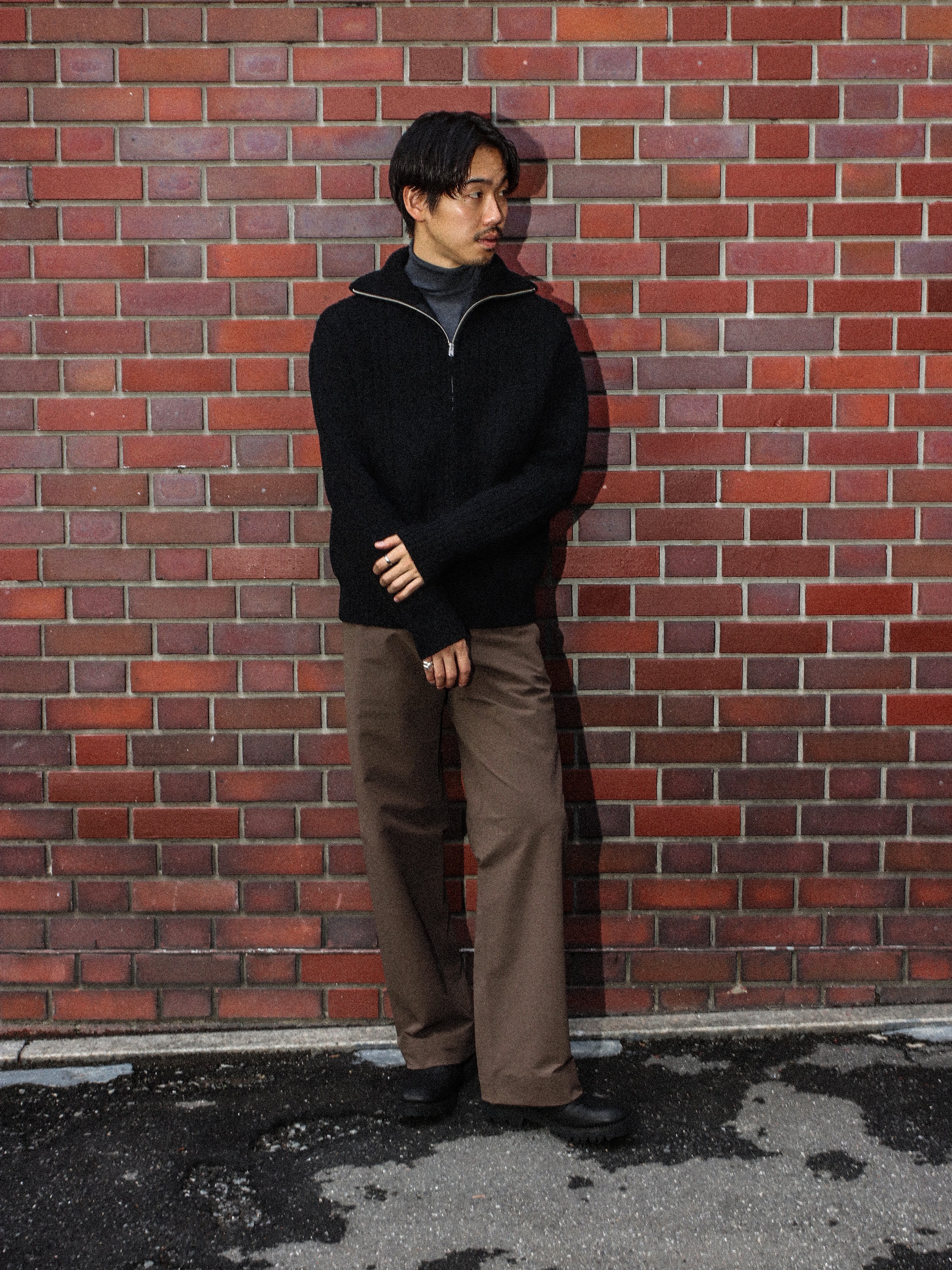 Style 04 ニットブルゾン全身