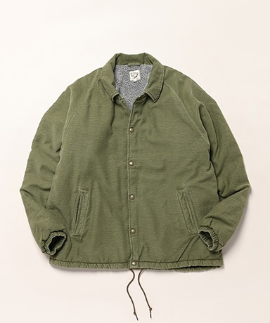 Vintage Washed Coach Jacket With Fleece Lining